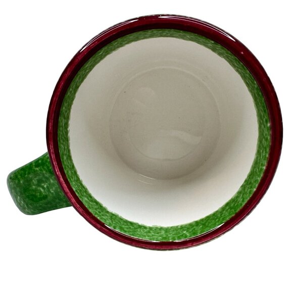 Vintage The Cellar Log Cabin Ceramic Mug 2003‎ D Handle Hand Painted Christmas - Picture 3 of 8